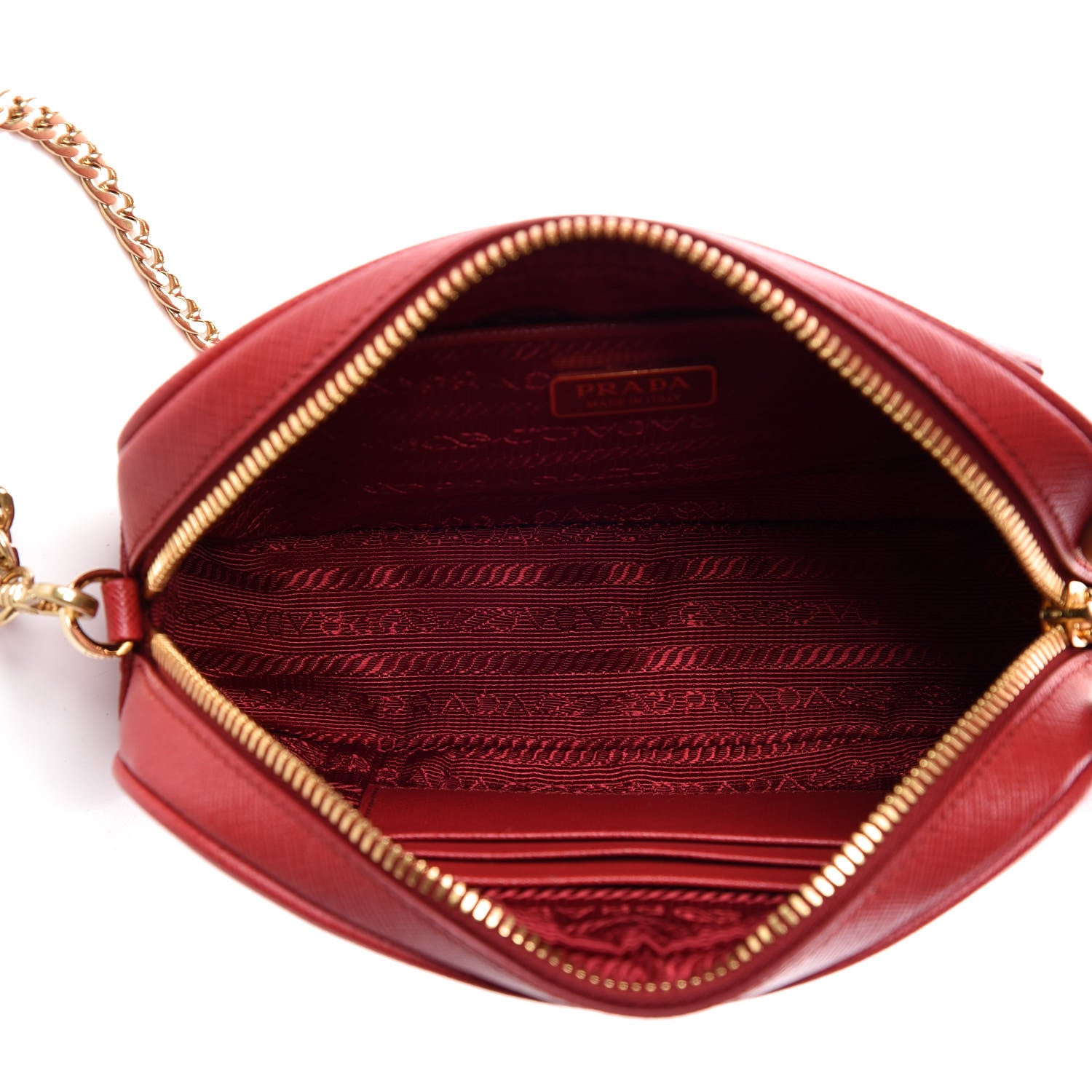 Prada Saffiano Lux Belt Bag Fuoco 8 of 10
