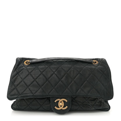 Chanel Iridescent Calfskin Quilted Large Shiva Flap Black 1 of 13