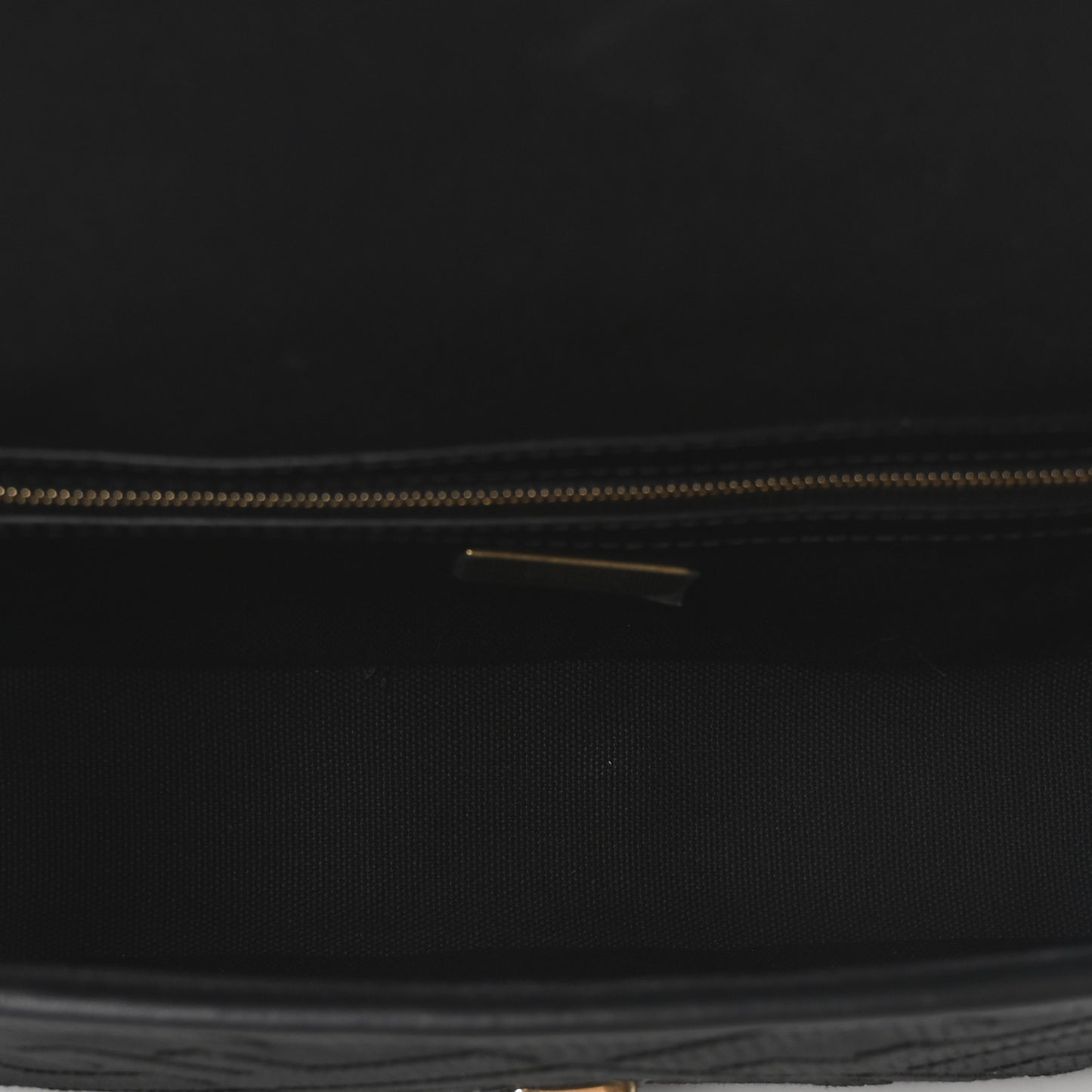 Canvas Vitello King Extra Strap FF Embroidered Baguette Black