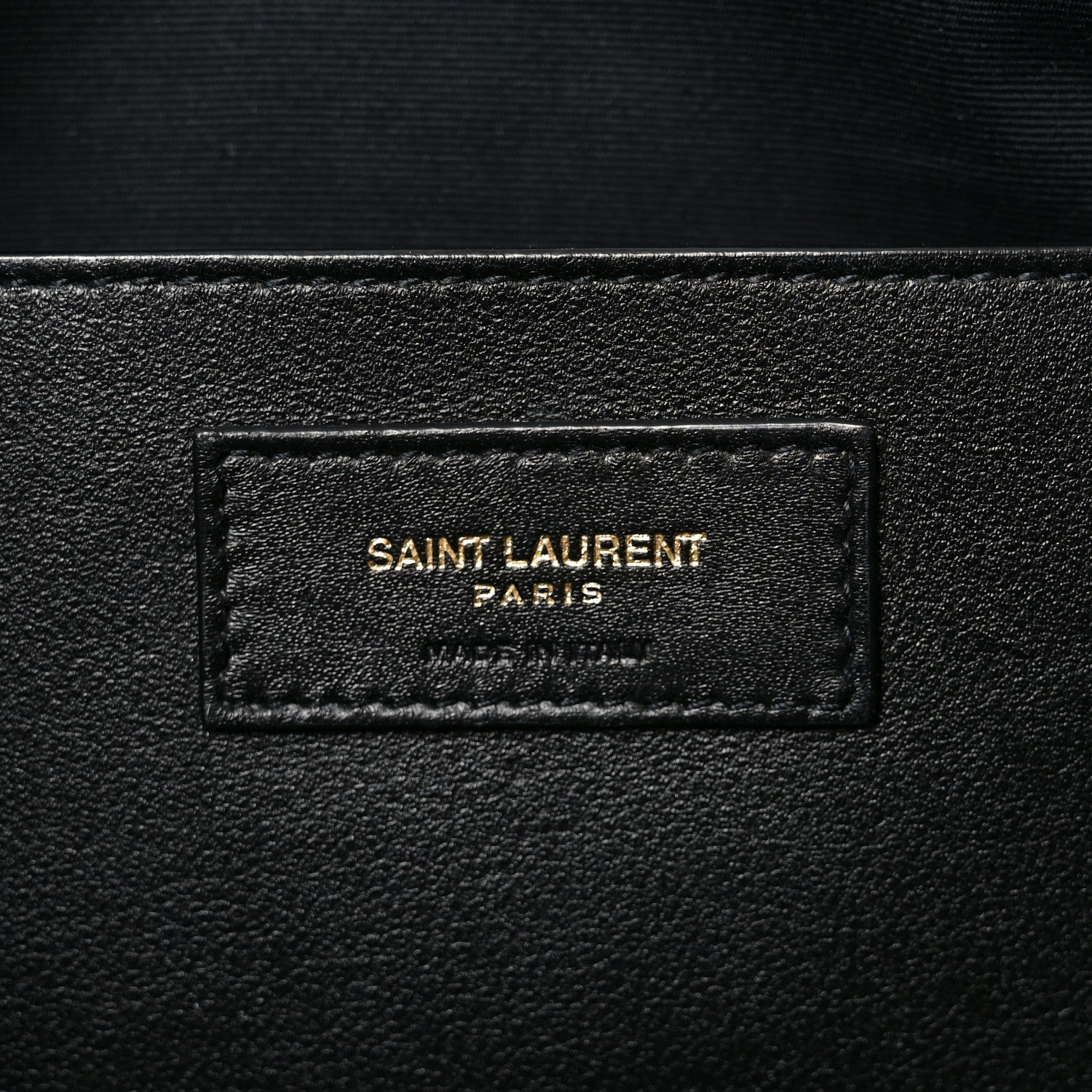 Saint Laurent Calfskin Crocodile Embossed Medium Shopper Tote Black 5 of 9