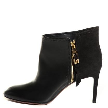 Louis Vuitton Calfskin Zippy Low Boots 37 Black 1 of 8