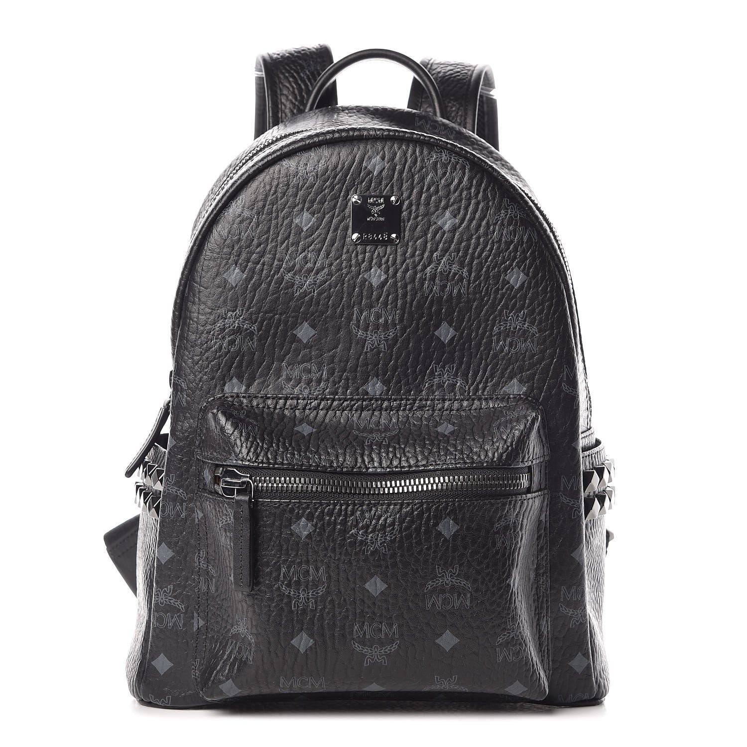 MCM Visetos Small Side Stud Backpack Black 1 of 8