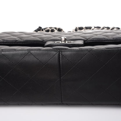 Chanel Lambskin Quilted Jumbo Double Flap Black 10 of 15