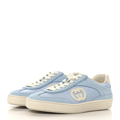 Gucci Suede Mesh Womens G75 Sneakers 36 Blue 4 of 10
