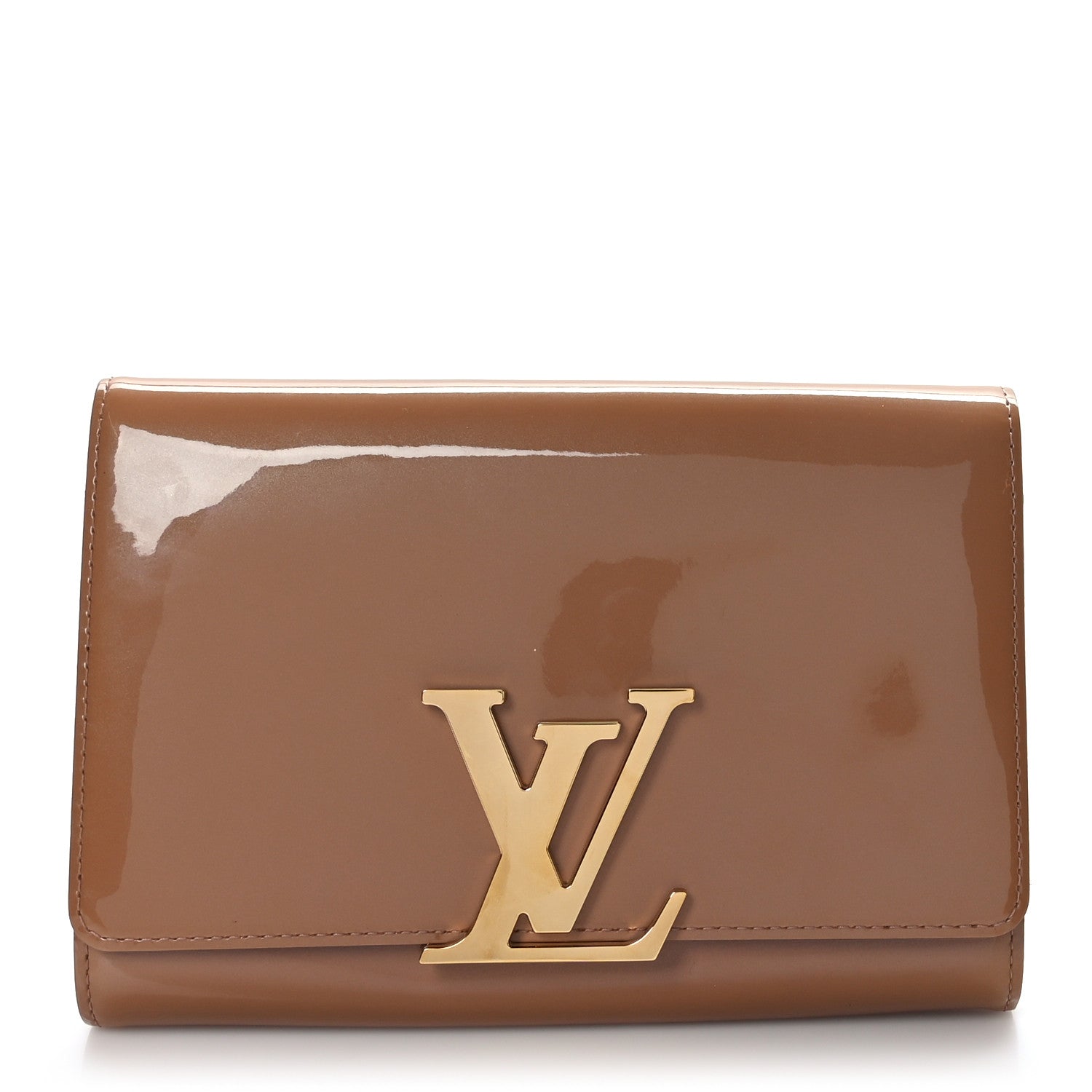 Louis Vuitton Patent Louise New Sobe Clutch Rose Velours 2 of 16