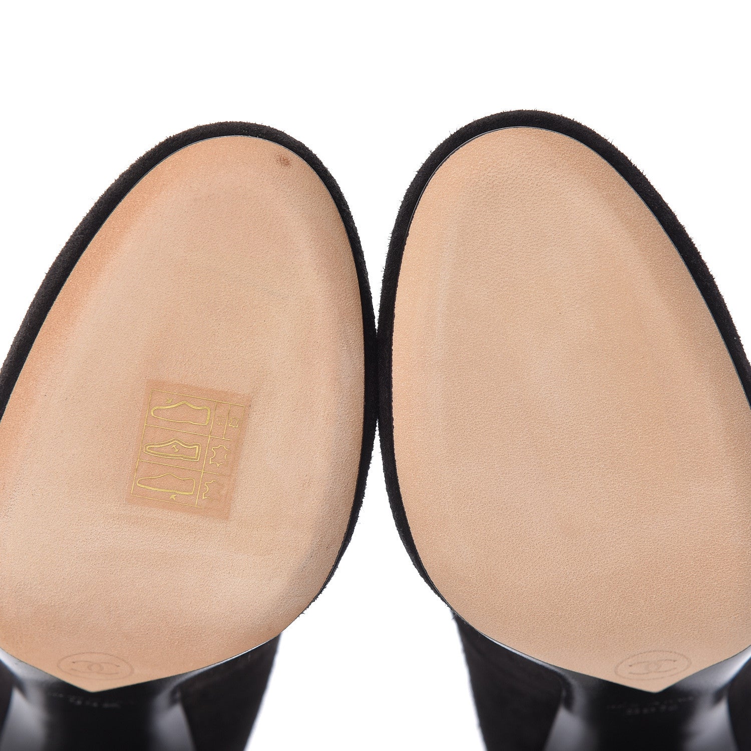 Chanel Suede Calfskin Grosgrain CC Pumps 35.5 Black 8 of 9