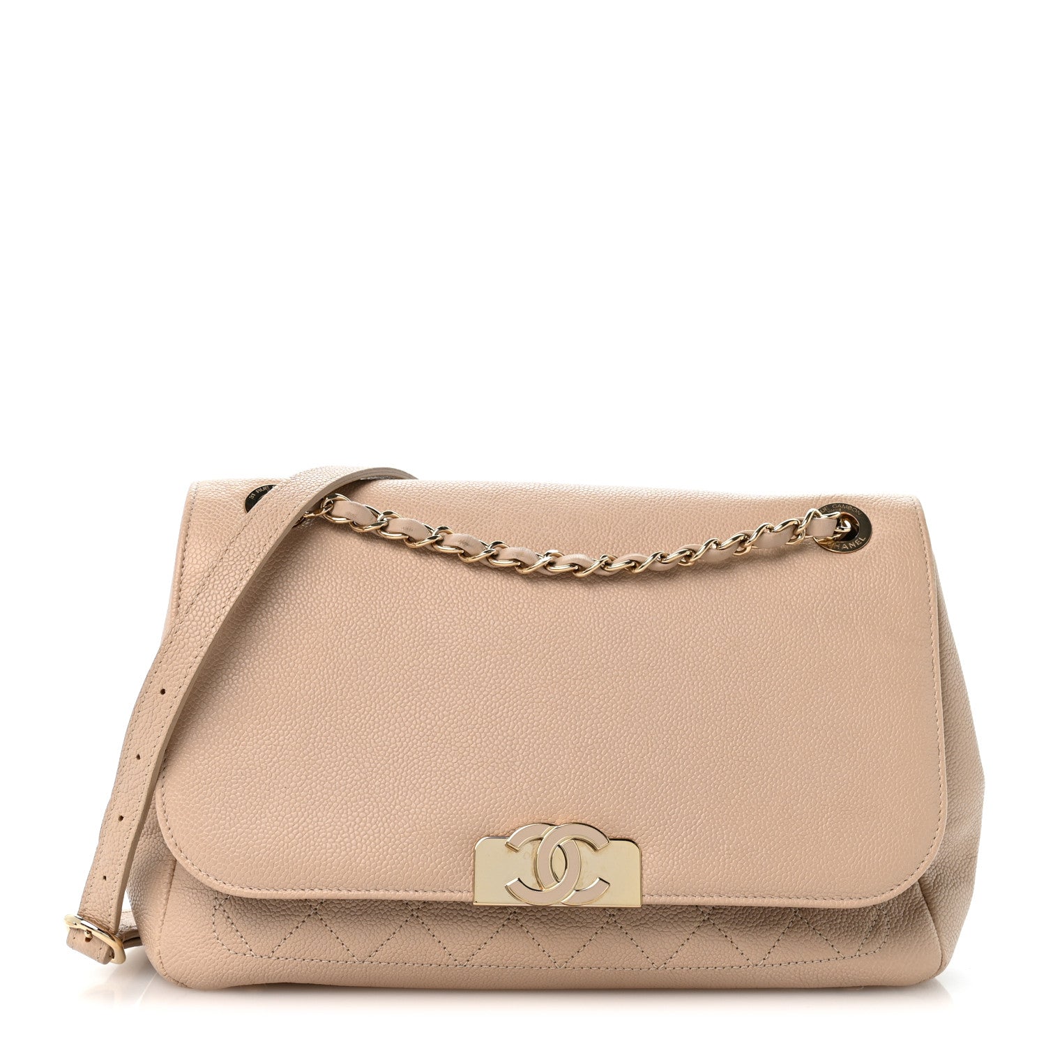 Chanel Caviar Quilted Flap Light Beige 1 of 13