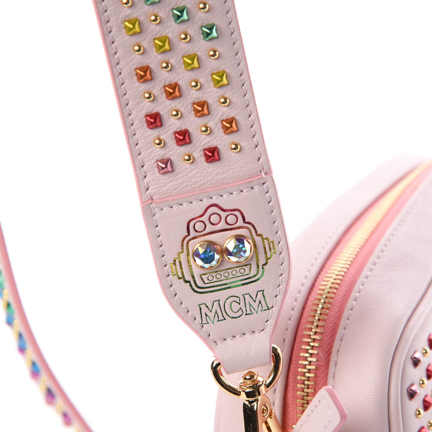 Nappa Skyoptic Roboter Studded Crossbody Bag Lotus