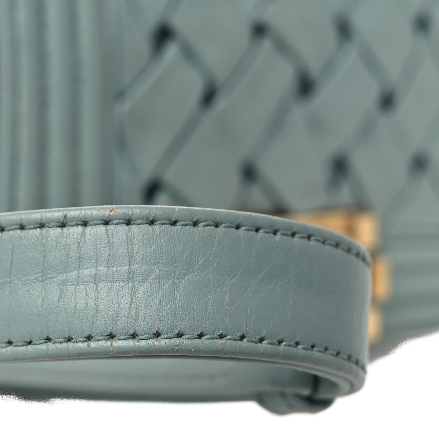 Chanel Lambskin Woven Mini Chateau Boy Flap Light Blue 13 of 13
