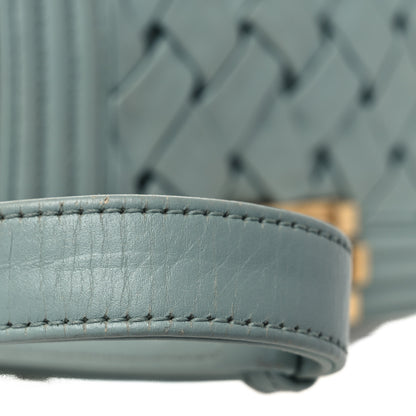 Chanel Lambskin Woven Mini Chateau Boy Flap Light Blue 13 of 13