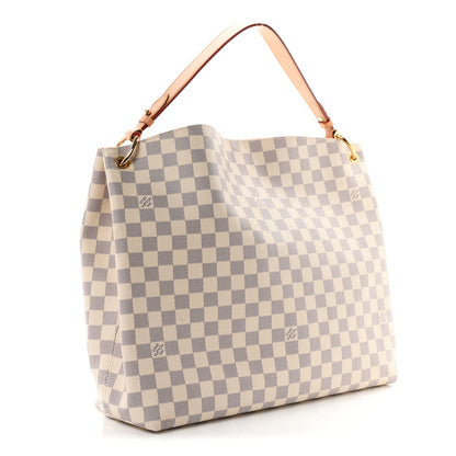 Louis Vuitton Damier Azur Graceful MM Rose Ballerine 3 of 10