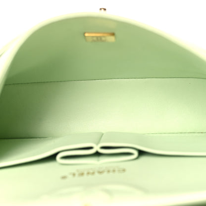 Chanel Caviar Quilted Small Double Flap Light Green 5 of 11