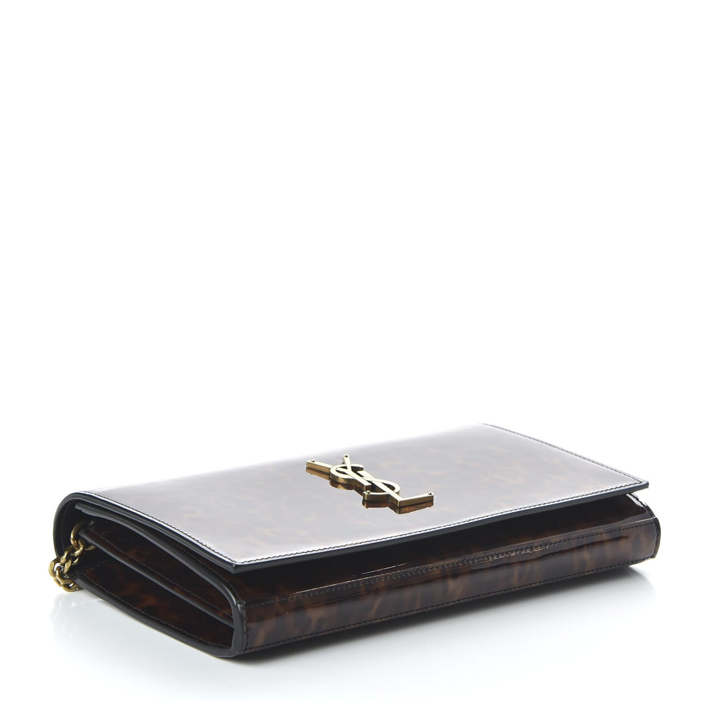 Patent Monogram Chain Wallet Tortoiseshell