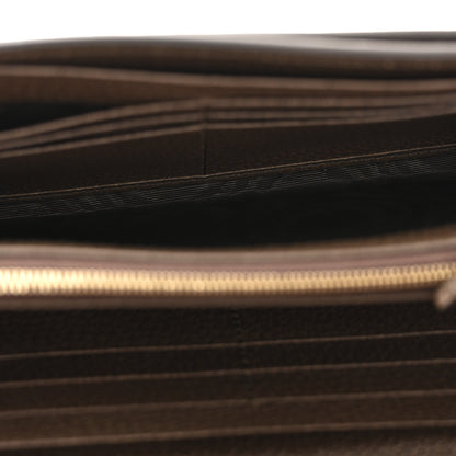 Gucci GG Supreme Monogram Textured Dollar Calfskin Blondie Continental Chain Wallet Beige Ebony New Acero 5 of 11