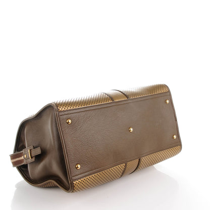 Saint Laurent Metallic Perforated Leather Large Cabas Chyc Bronze 4 of 8