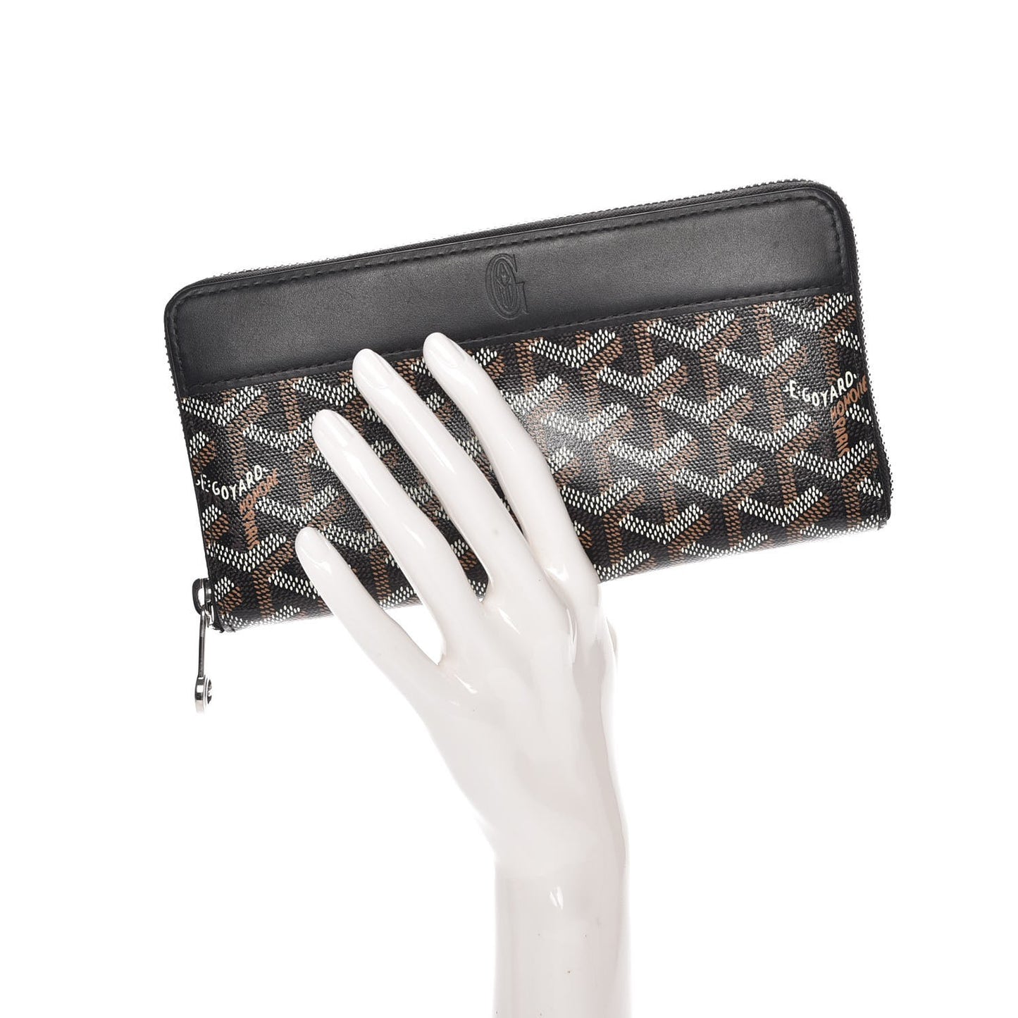 Goyardine Matignon Zip Around GM Wallet Black