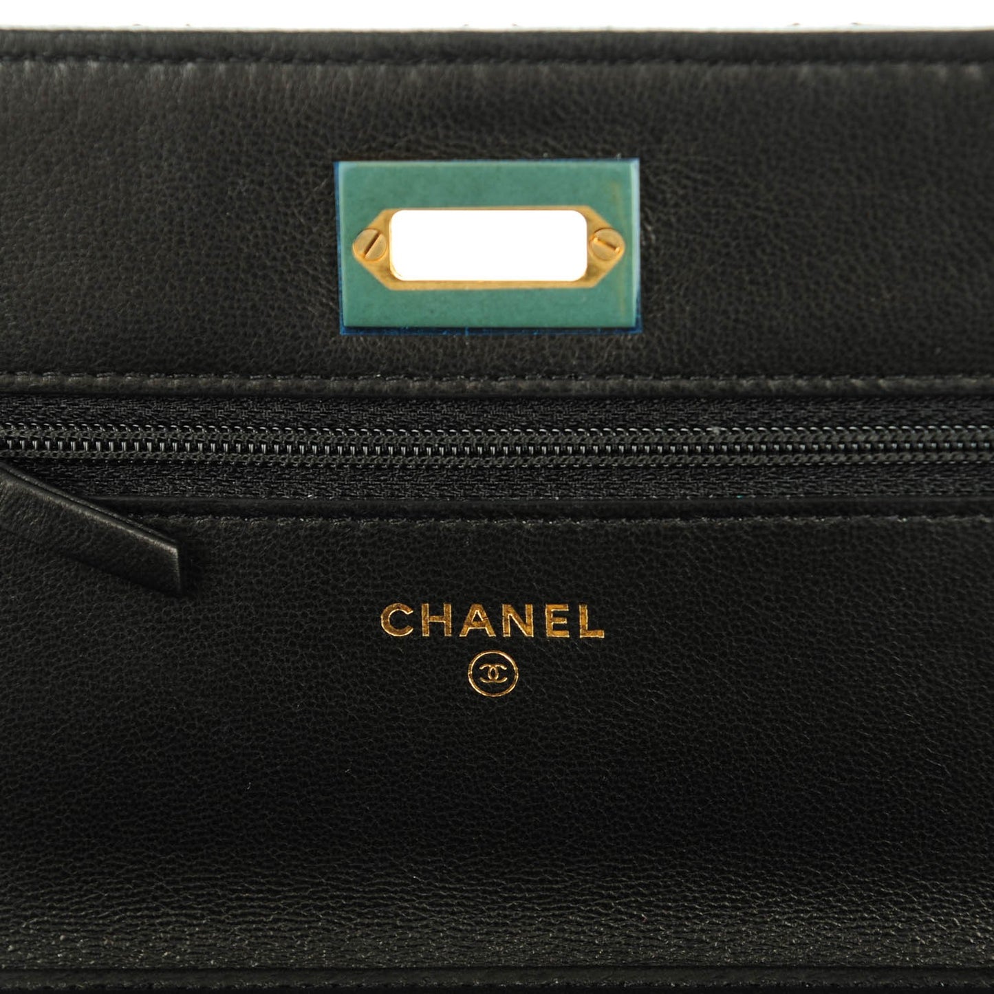 Aged Calfskin Quilted Reissue Wallet On Chain WOC Black