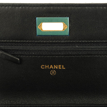 Chanel Aged Calfskin Quilted Reissue Wallet On Chain WOC Black 6 of 8
