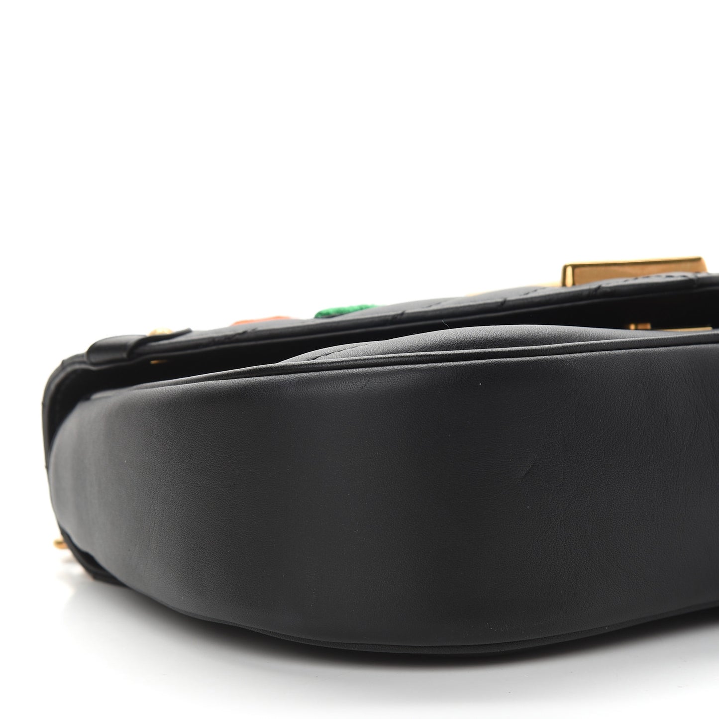 Calfskin Embroidered New Wave Chain MM Black