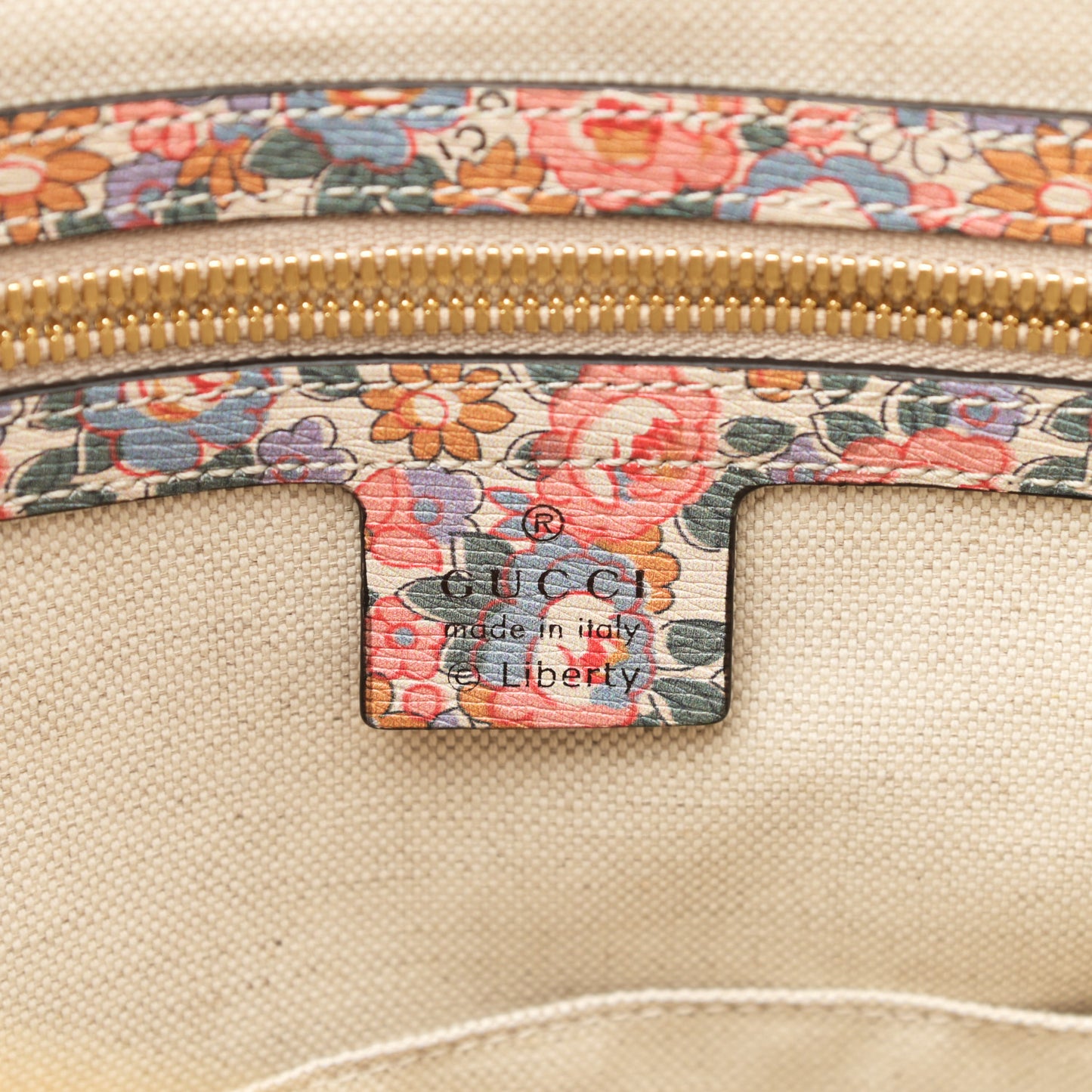 X LIBERTY OF LONDON Calfskin Floral Fawn Print Horsebit 1955 Duffle Bag Perfect Pink Ivory