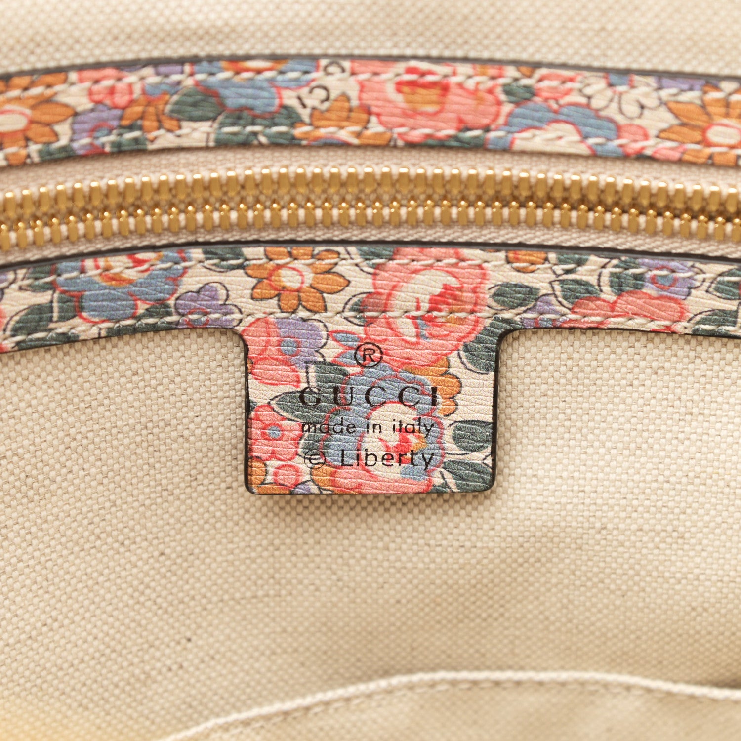 Gucci X LIBERTY OF LONDON Calfskin Floral Fawn Print Horsebit 1955 Duffle Bag Perfect Pink Ivory 6 of 11