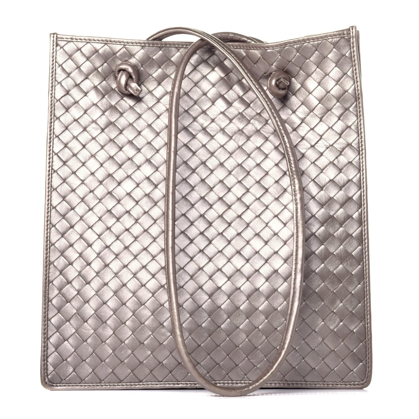 Metallic Nappa Intrecciato Tote Rose Gold