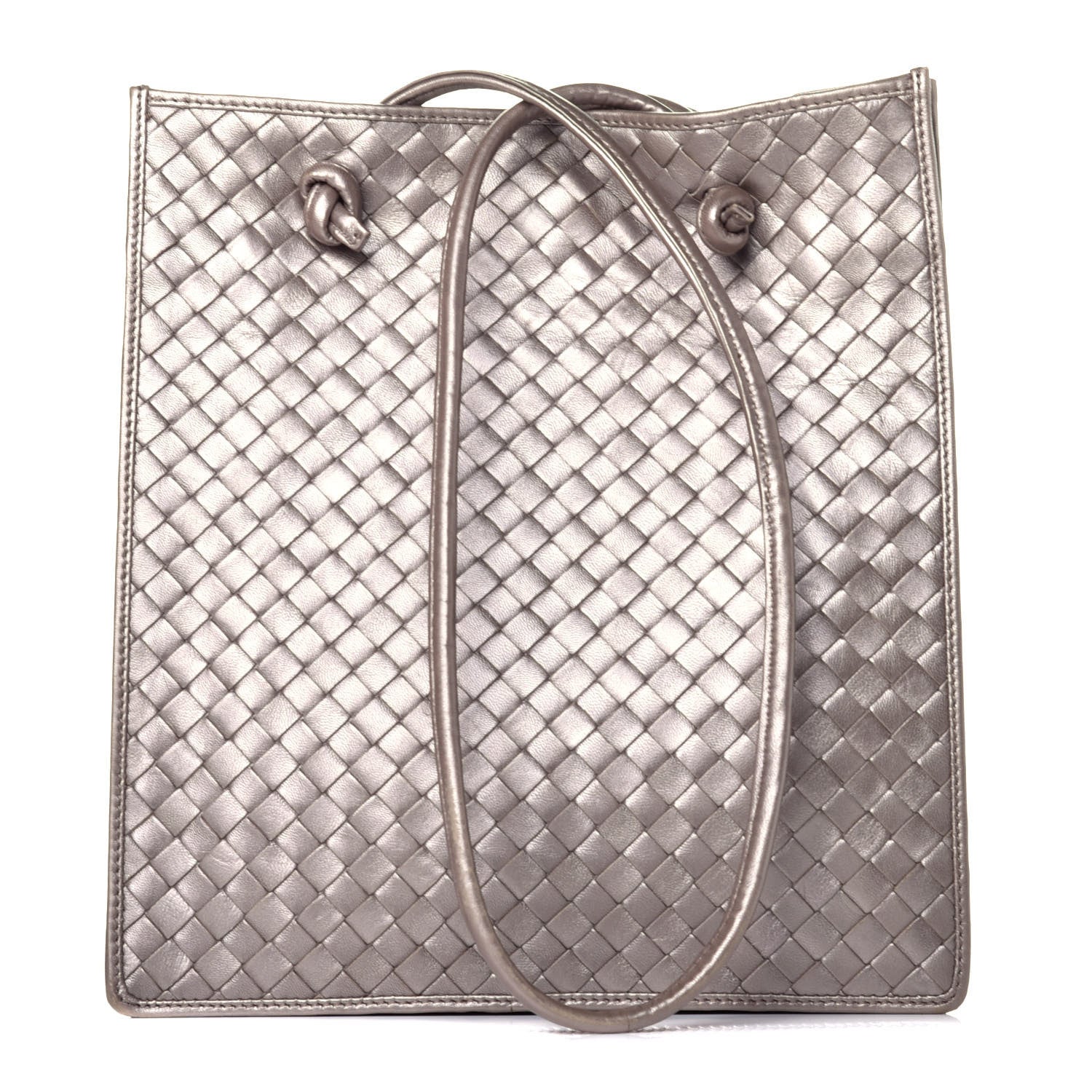 Bottega Veneta Metallic Nappa Intrecciato Tote Rose Gold 1 of 8