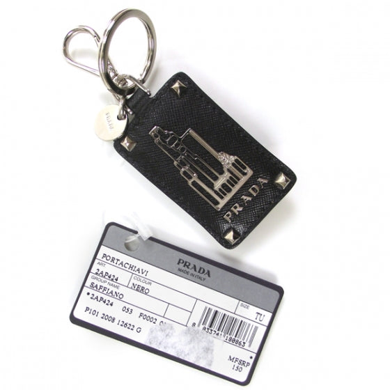 Saffiano Portachiavi Key Ring Black
