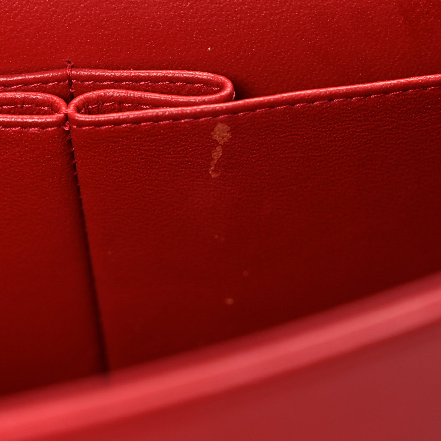 Chanel Lambskin Quilted Jumbo Double Flap Red 11 of 12