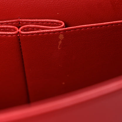 Chanel Lambskin Quilted Jumbo Double Flap Red 11 of 12