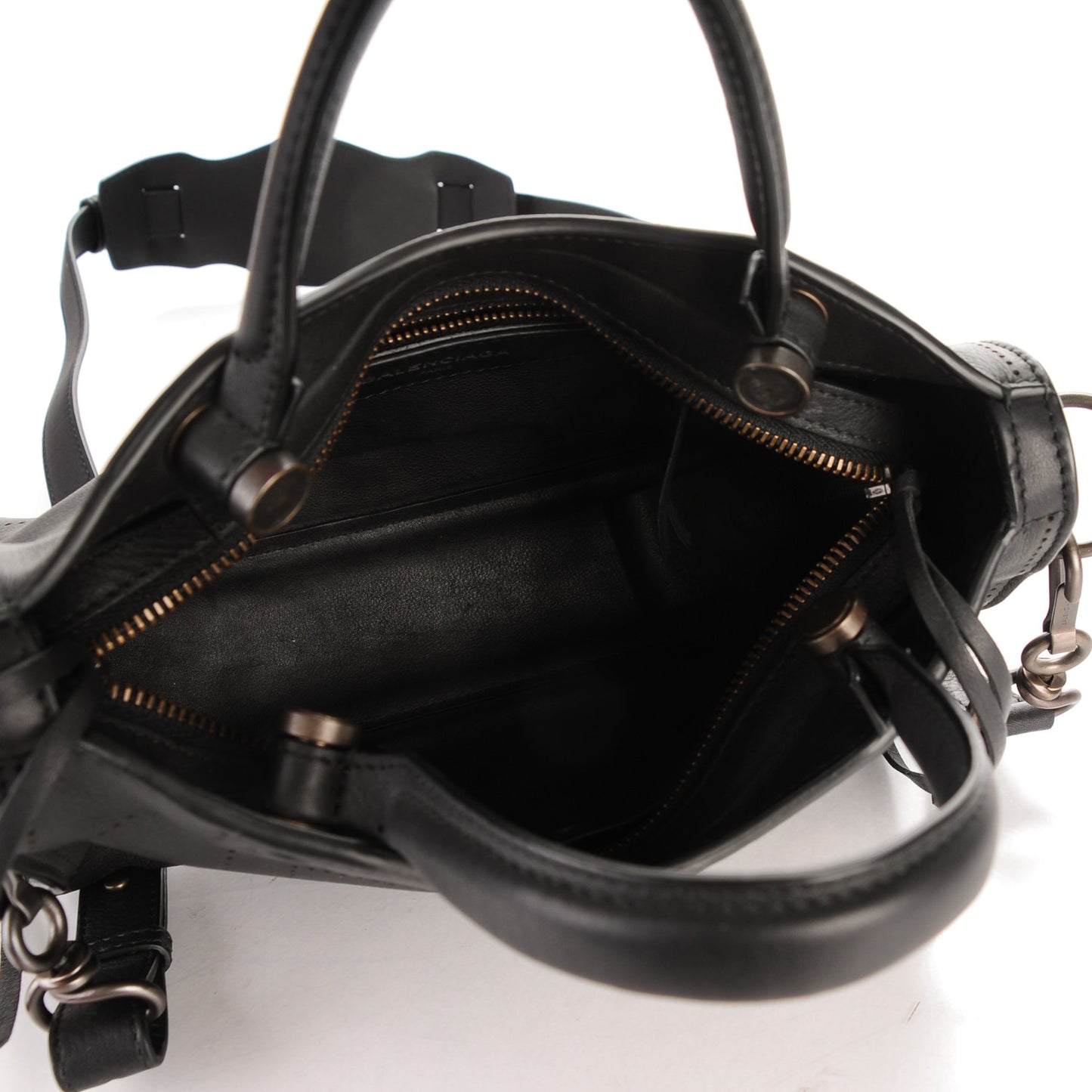 Veau Soyeux Perforated Blackout Hardware Mini City Black