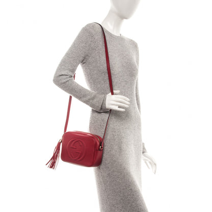 Gucci Pebbled Calfskin Small Soho Disco Bag Tabasco Red 2 of 7