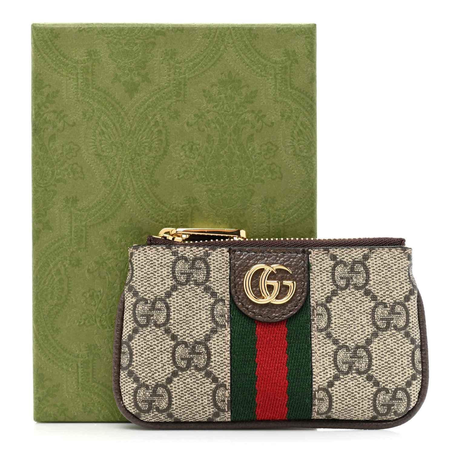 Gucci GG Supreme Monogram Web Ophidia Key Case Beige New Acero 9 of 9