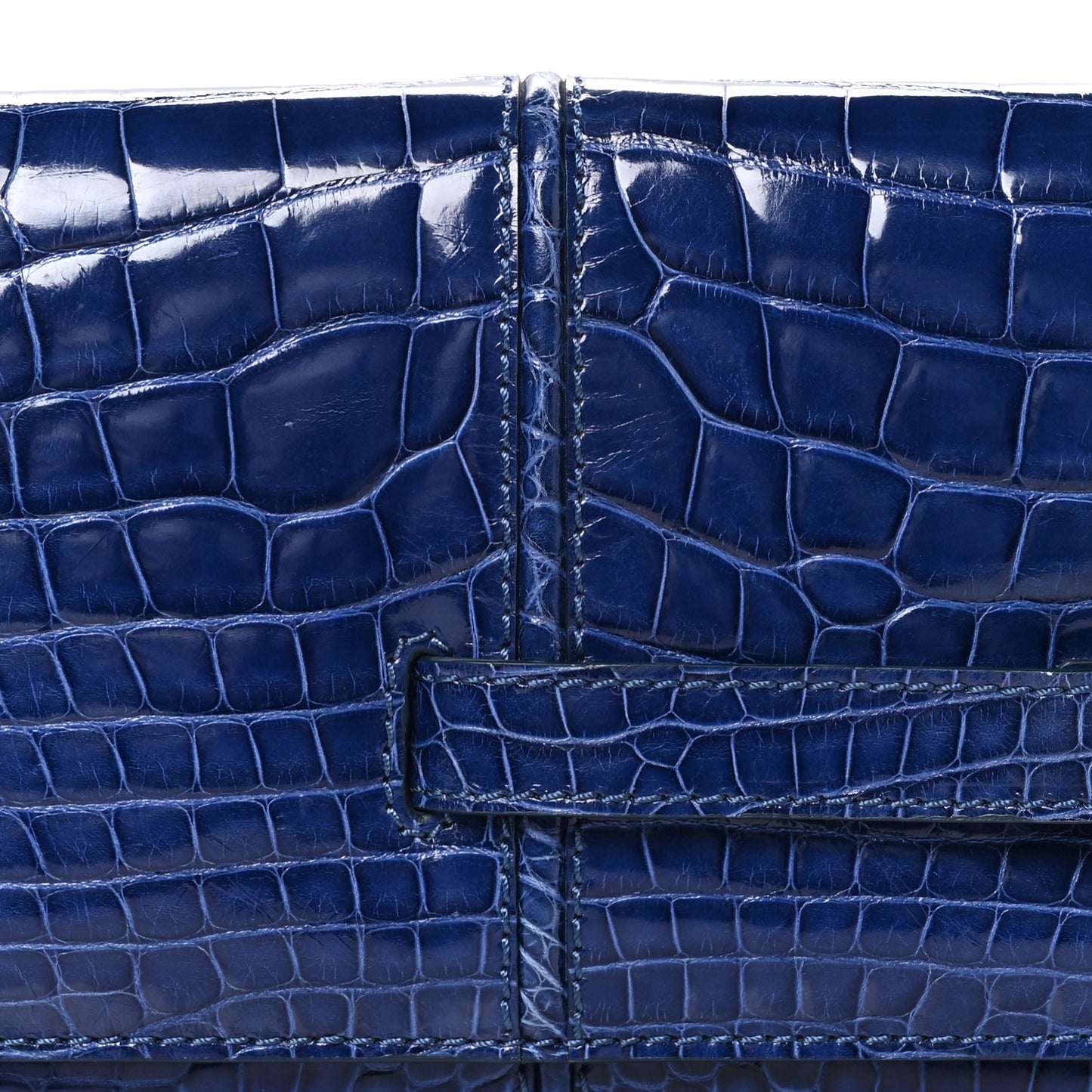Alligator Flap Clutch Blue