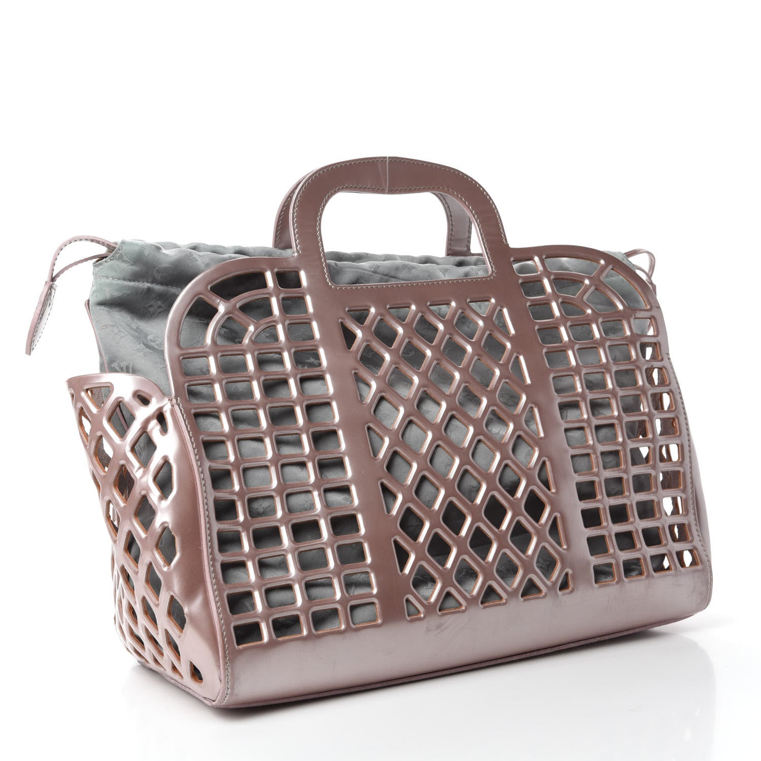 Louis Vuitton Metallic Patent Reef Jelly Basket MM Pink 3 of 16