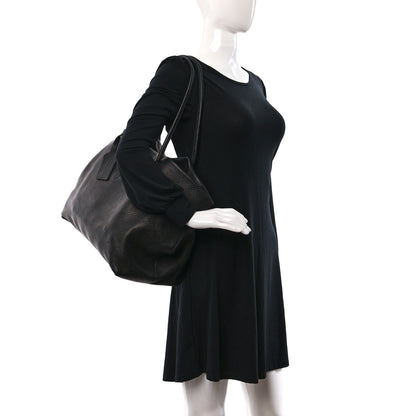 Prada Cervo Deerskin Shopper Tote Black 2 of 13