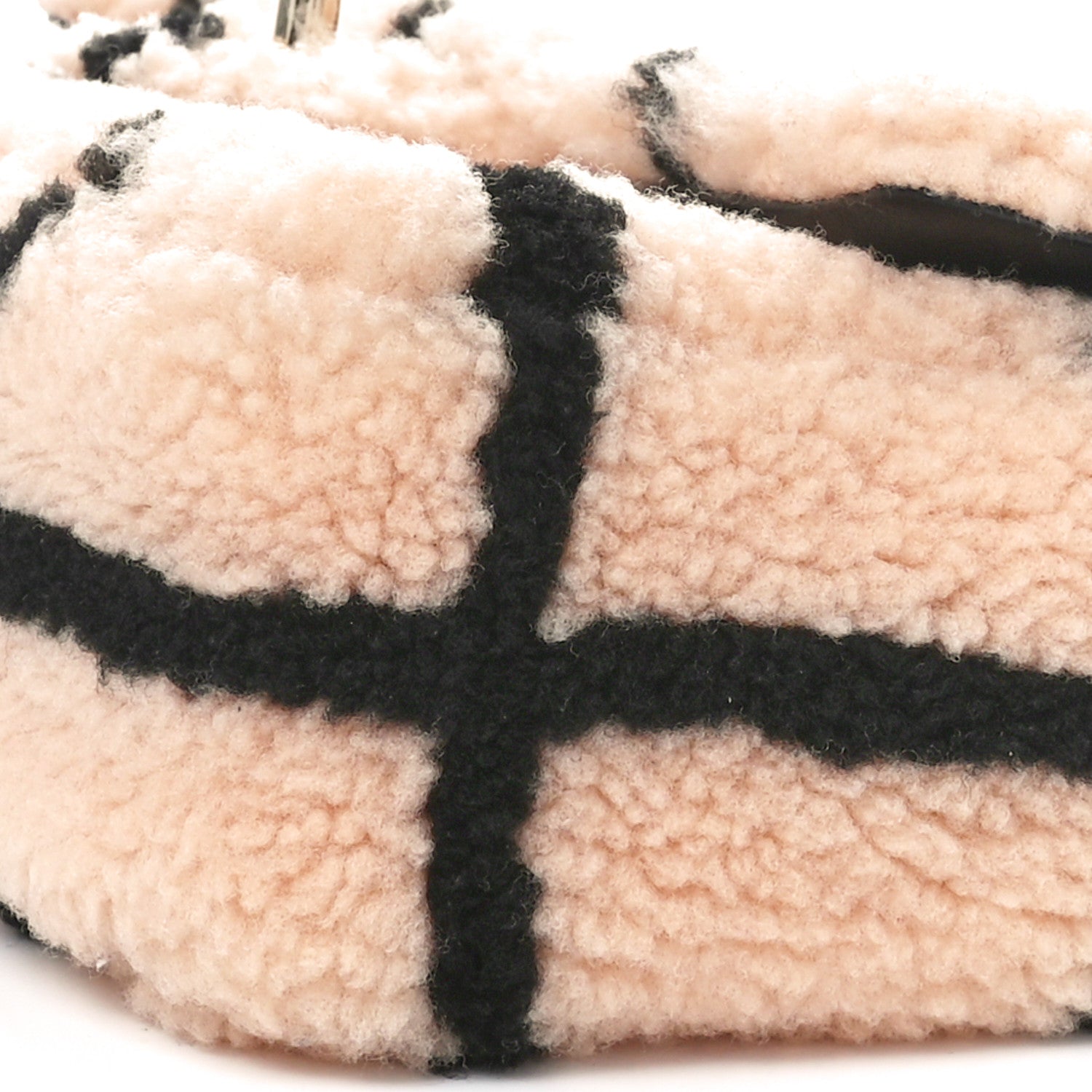 Chanel Shearling Lambskin Large Fluffy Tartan Single Flap Pink Black 10 of 10