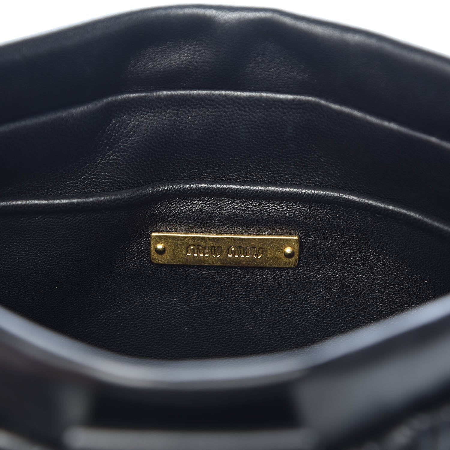 Miu Miu Nappa Matelasse Crossbody Clutch Black 6 of 9