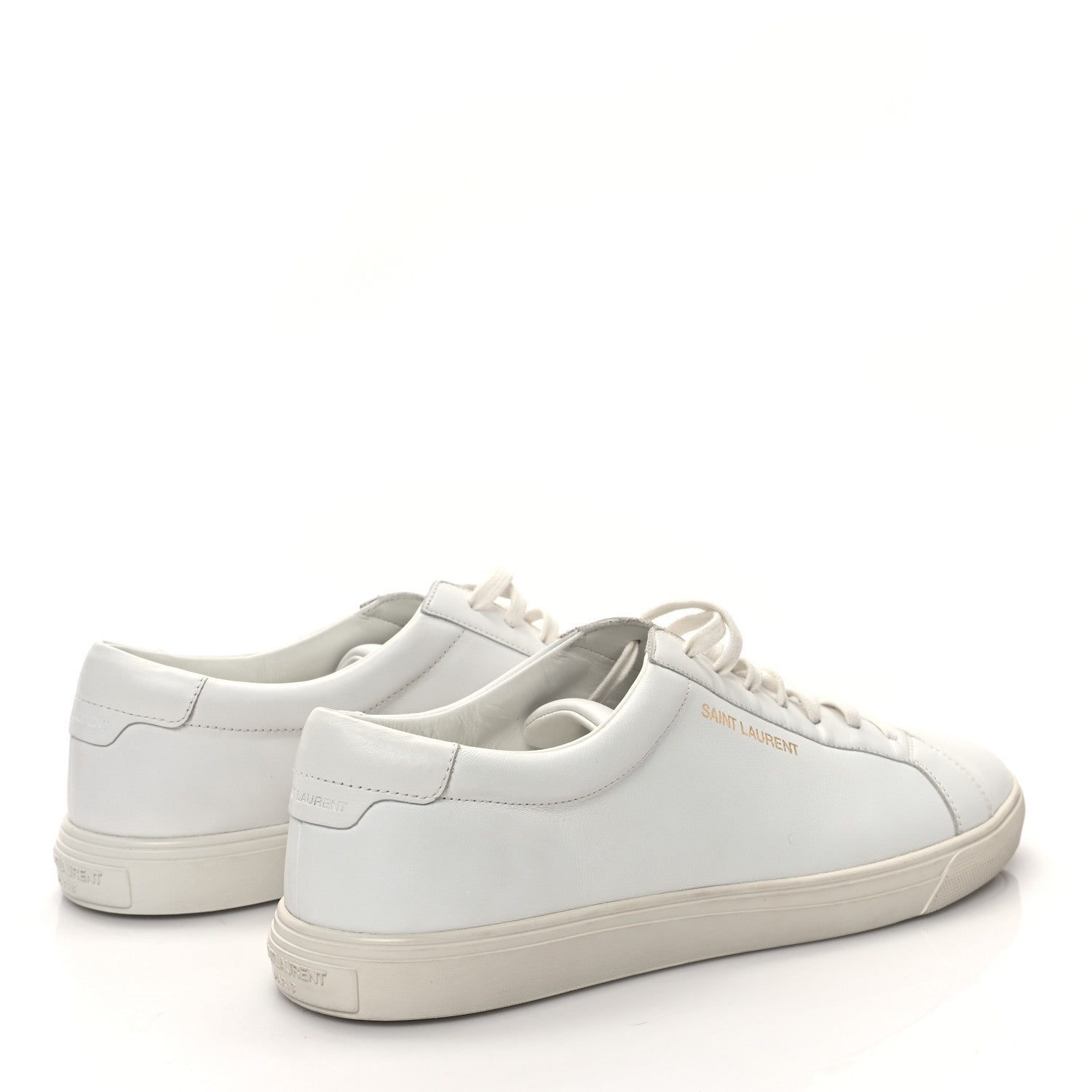 Saint Laurent Calfskin Andy Low Top Sneakers 41 Blanc Optique 4 of 10