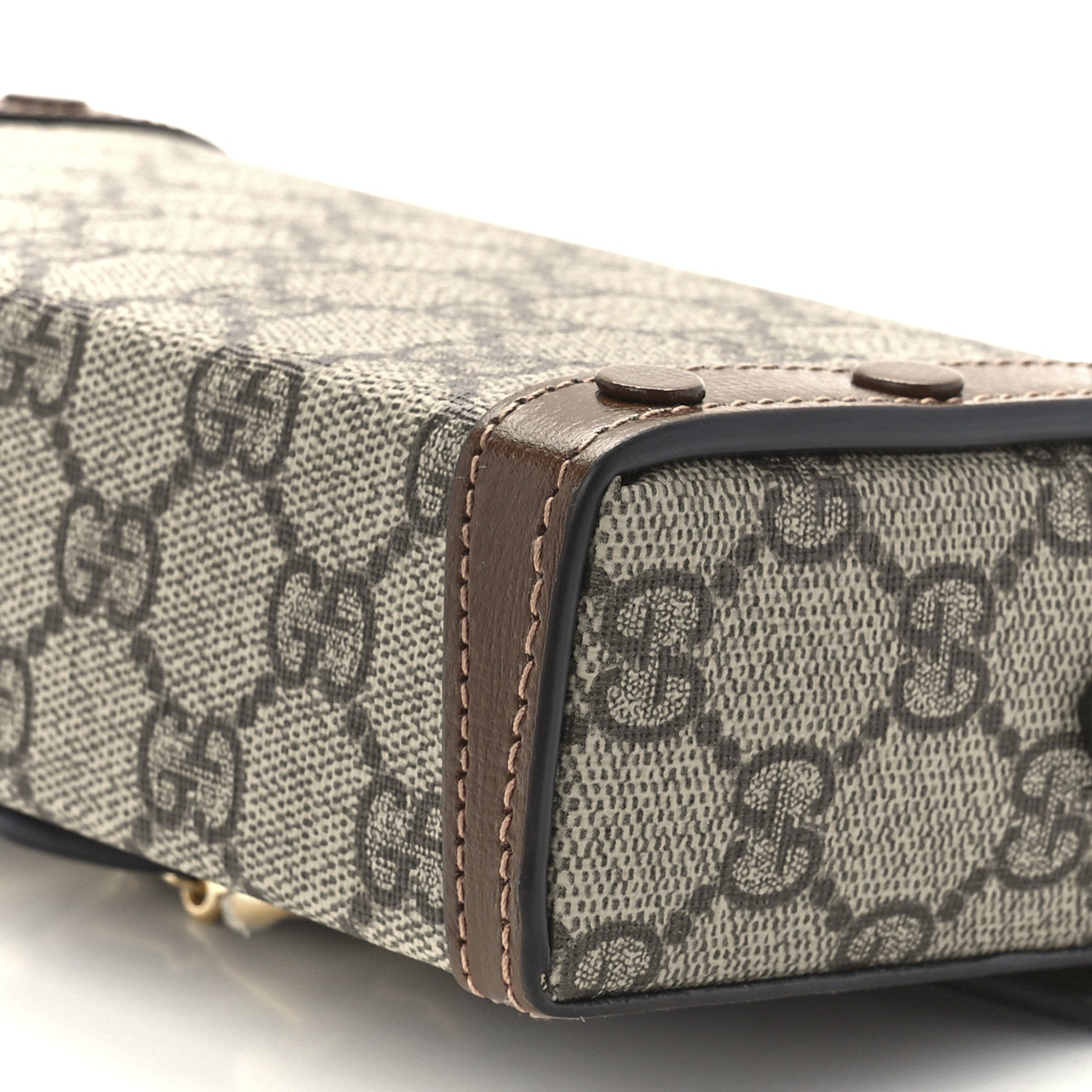 Gucci GG Supreme Monogram Mini Horsebit 1955 Shoulder Bag Beige Brown Sugar 11 of 11