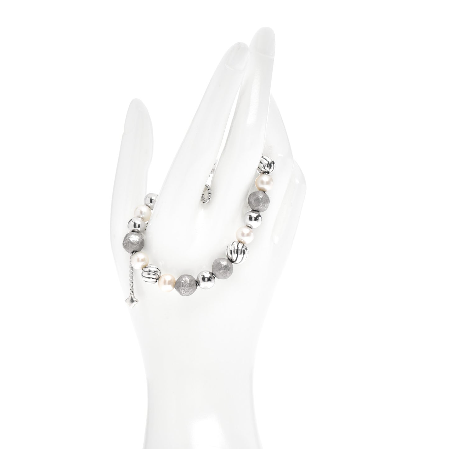 Sterling Silver Pearl 9mm Elements Bead Bracelet