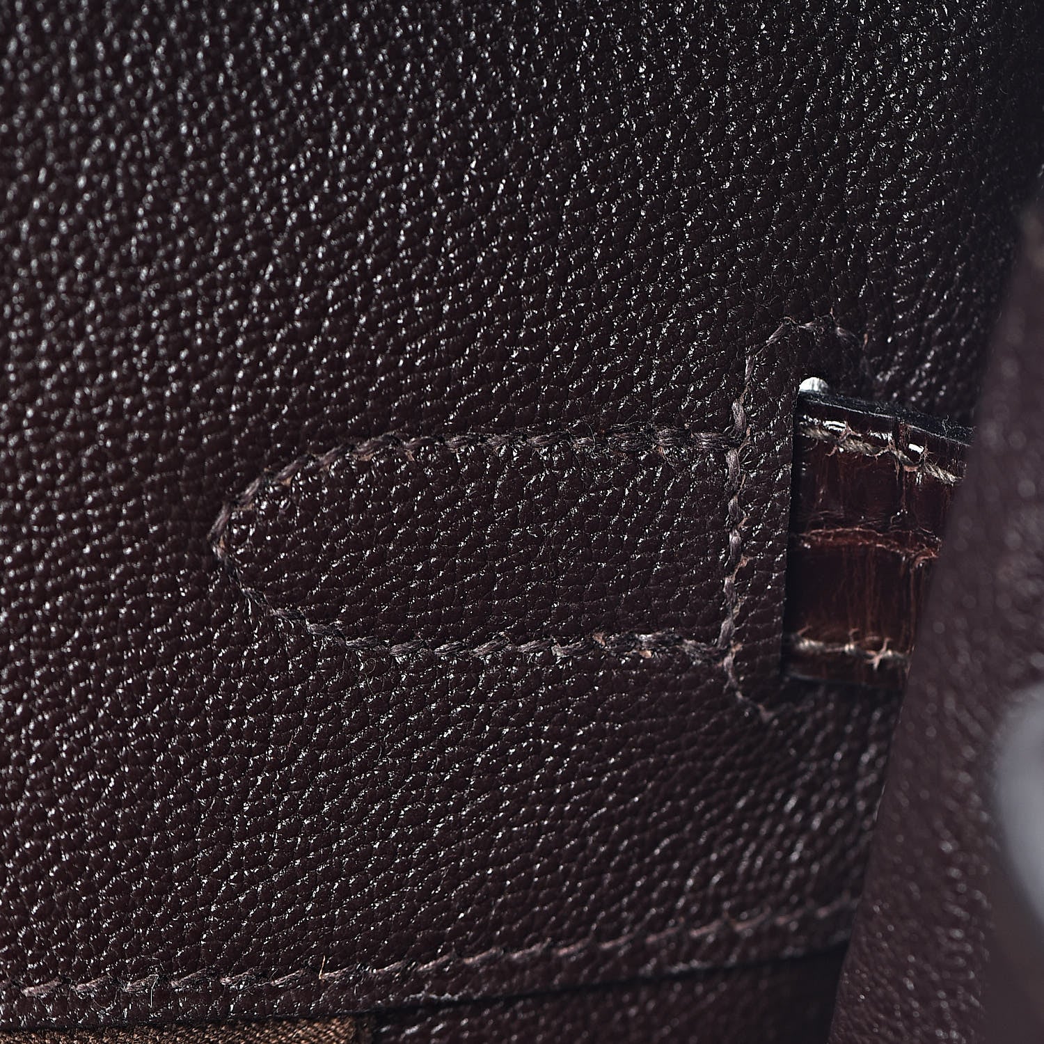 Hermes Shiny Porosus Crocodile Birkin 35 Cocoan 18 of 31