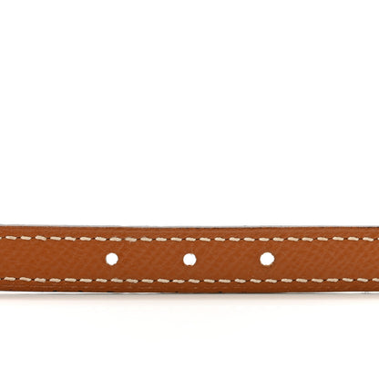 Hermes Swift Epsom Lacquered Metal 13mm Au Carre Double H Belt 80 32 Gold Black 4 of 4