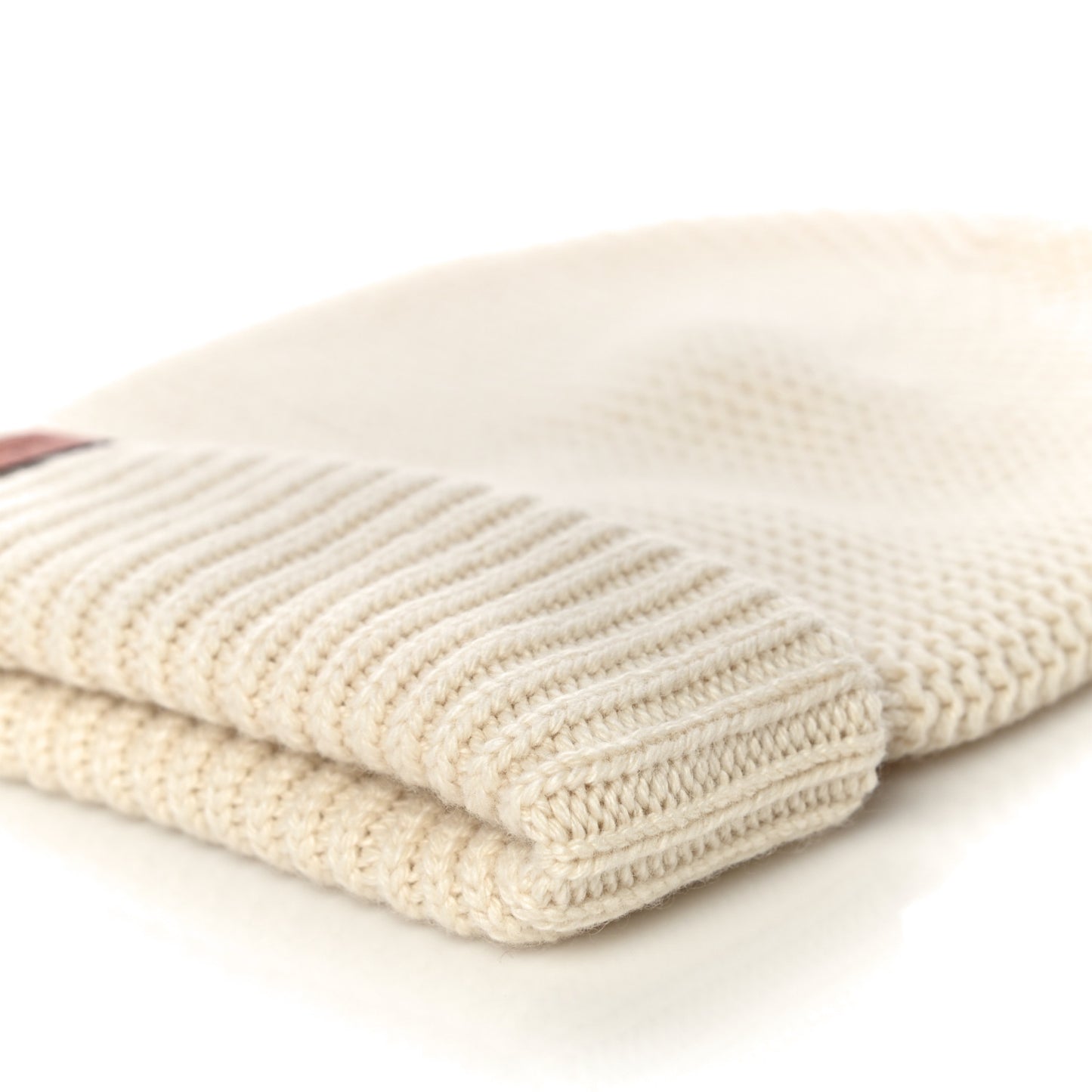 Cashmere Knit Boston Beanie Hat M Blanc Casse