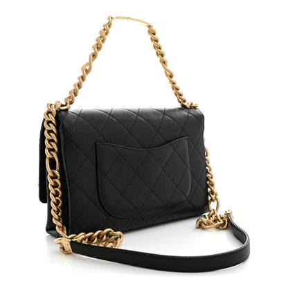 Chanel Caviar Quilted Bracelet On Chain Flap Black 3 of 12