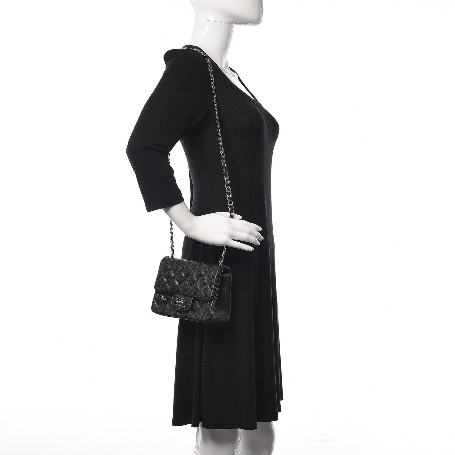 Chanel Caviar Quilted Mini Square Flap Black 2 of 10