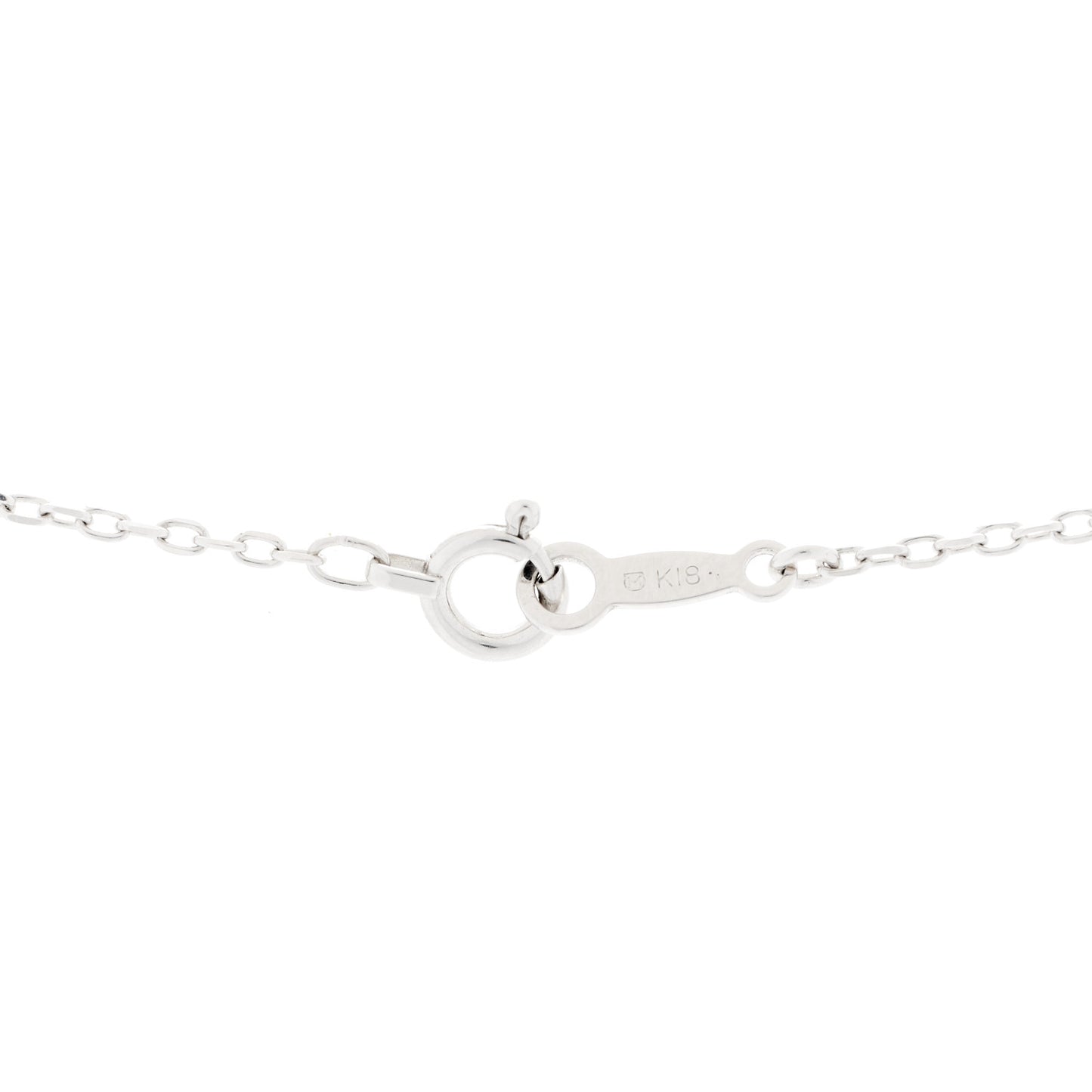 18K White Gold Diamond Akoya Pearl 7.5mm Morning Dew Pendant Necklace