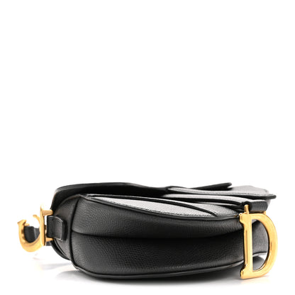 Christian Dior Grained Calfskin Mini Saddle Bag Black 4 of 14