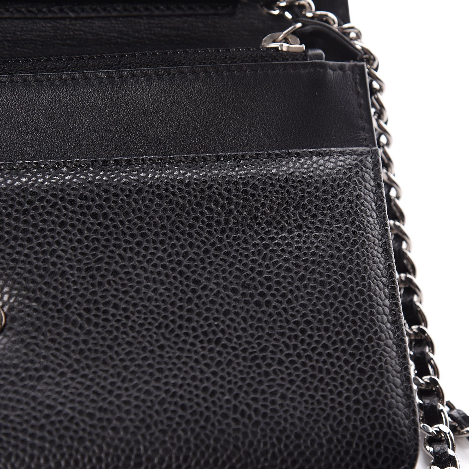 Chanel Caviar Timeless CC Wallet On Chain WOC Black 14 of 16