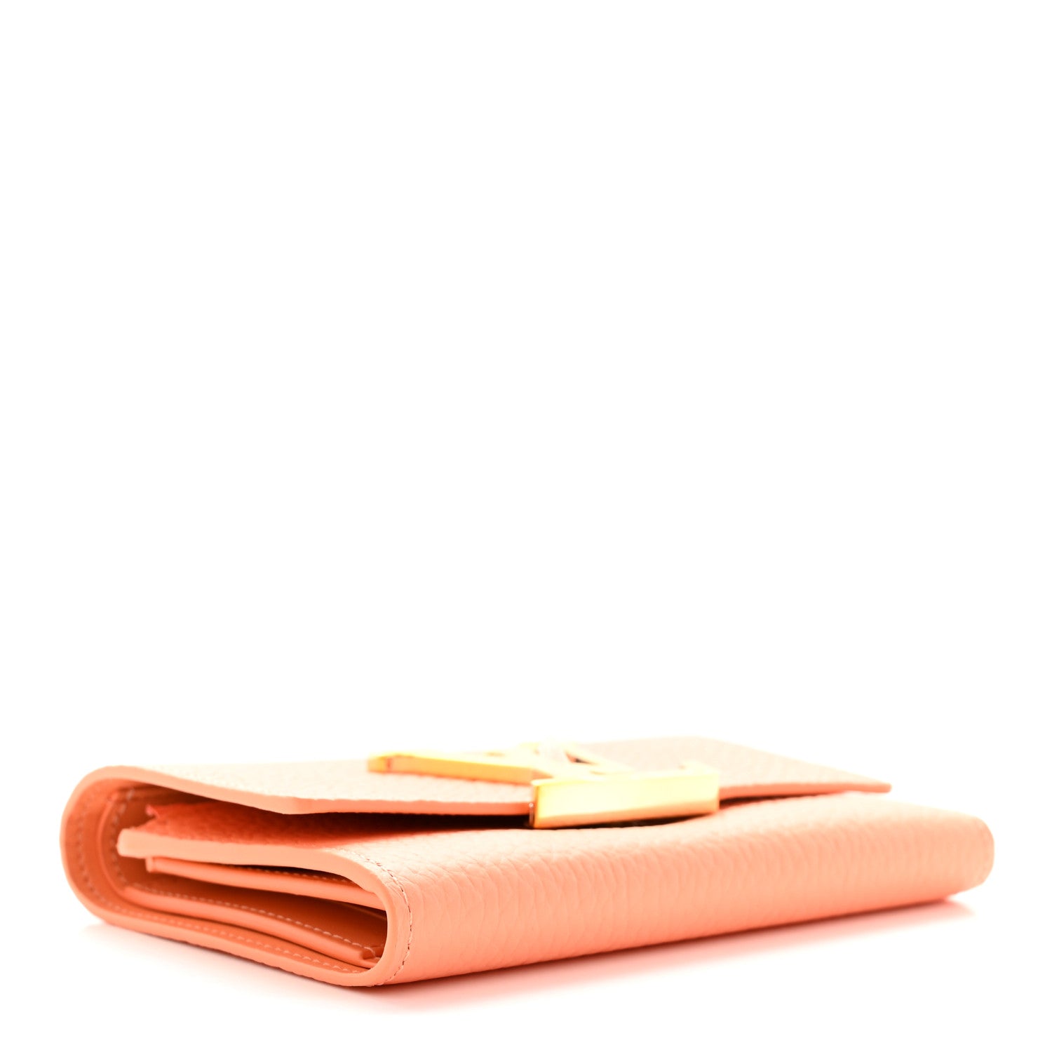Louis Vuitton Taurillon Capucines Compact Maxi Wallet Apricot Orange 4 of 7